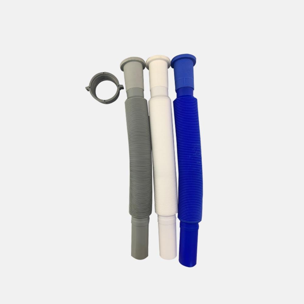 White 1-Pack Expandable Flexible Kitchen Sink Sewer Pipe Bathroom Drains Tube Wash Basin Plumbing Rainwater Down Spout Hose