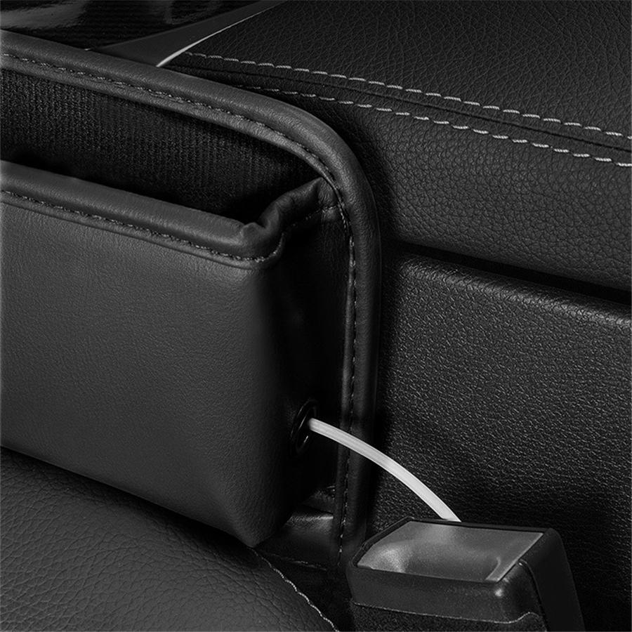 Front Left Seat Gap Storage Box Console Side Seat Filler Organizer w/Cup Holder