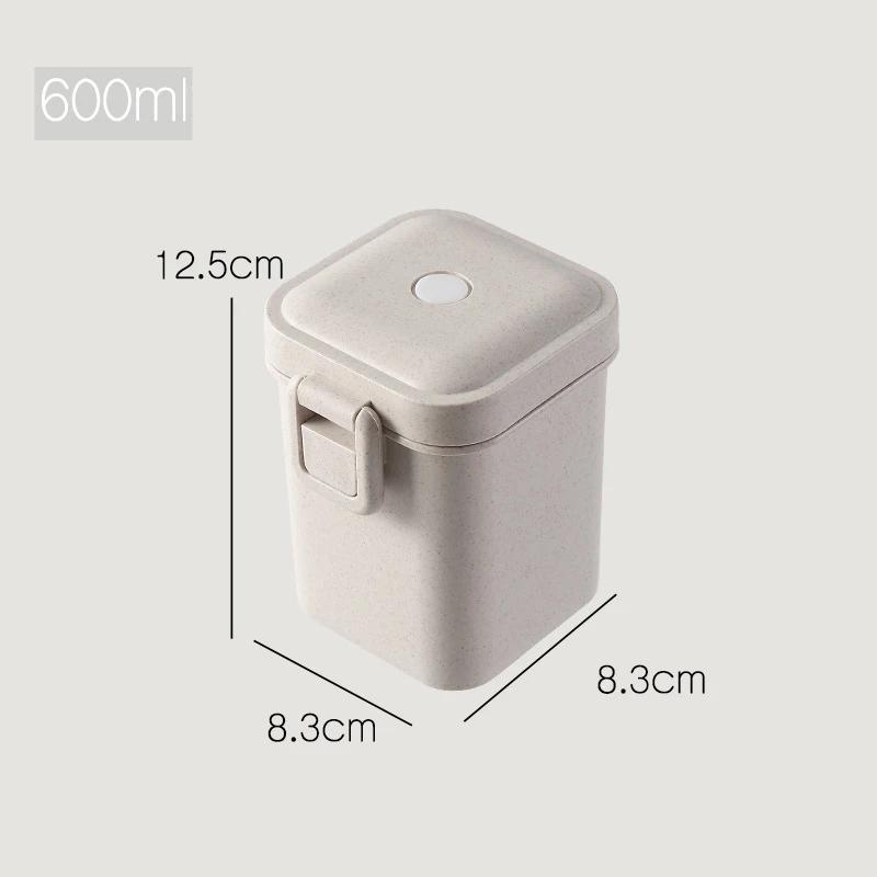 

1100ml Healthy Material Lunch Box Wheat Straw Japanese-style Bento Boxes Microwave Dinnerware Food Storage Container