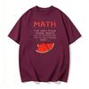 Math and Watermelons Mathematics Calculation Numbers TShirt Streetwear Oneck Short Sleeve Fashion Summer Clothes