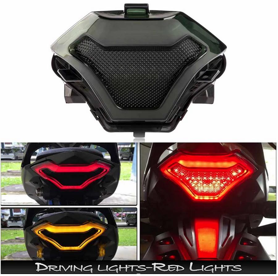 Motorcycle Brake Tail Light LED Flowing Turn Signals For Yamaha YZF R3 R25 Y15ZR