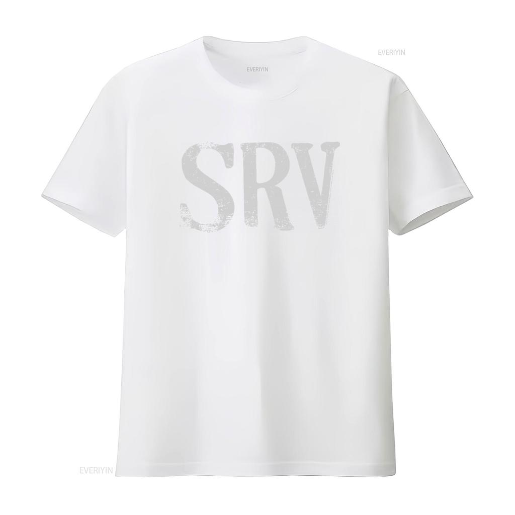 Stevie Ray Vaughan SRV Logo Licensed Classic Rock Blues Music Black T Shirt vintage Washed Comfortable fashion Stylish Slightly