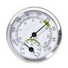 Mini Analog Hygrometer Thermometer Aluminum Alloy Case Plastic Base Lens