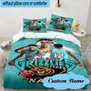 Custom Name 3PCS Morant Team Spirit Bedding Set, Including 1pc Duvet Cover And 2pcs Pillowcases, Suitable for Dorms and Bedrooms Gift