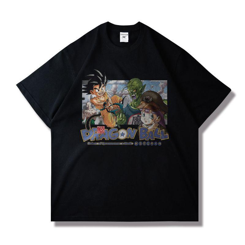 Animation Dragon Ball Short Sleeve TShirt Mens and Womens Joint Loose Summer High Quality Cotton Loose Crew Neck Top Clothing