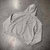 2026 Streetwear Hooded Cardigan Sweatshirt Long Sleeve Teens