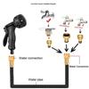 3x Telescopic Garden Water Hose with 10-Function High-Pressure Spray Gun for Watering and Car Wash