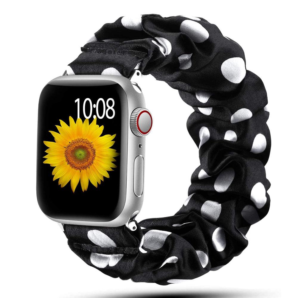 Scrunchie-Armband für Apple Watch Armband 44mm 40mm 41mm 45mm 38 42mm 49mm Elastisches Nylon-Armband iWatch Serie 3 6 se 7 8 9 ultra 2