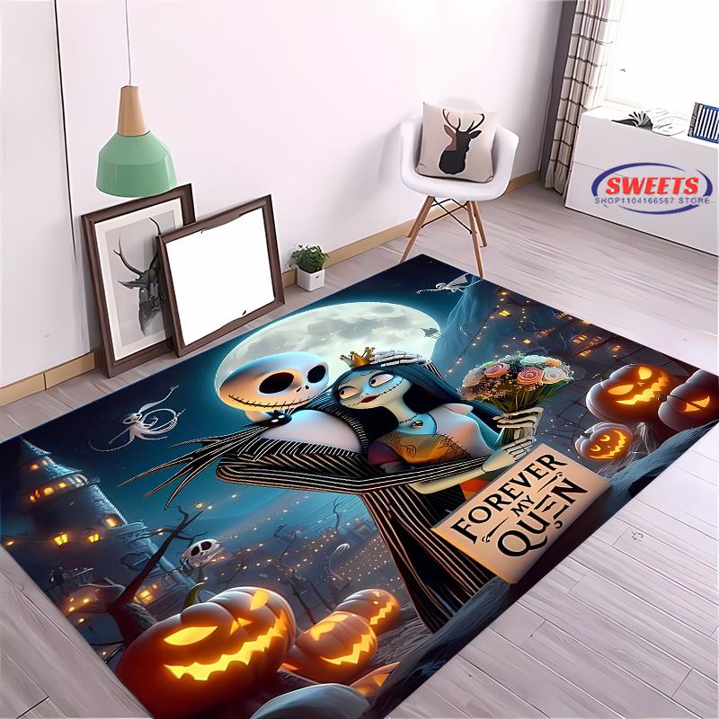 The Nightmare Before Christmas Carpet New Release! Anti-slip Sound Insulation, Rug for Living Room Bedroom, Durable Washable Mat