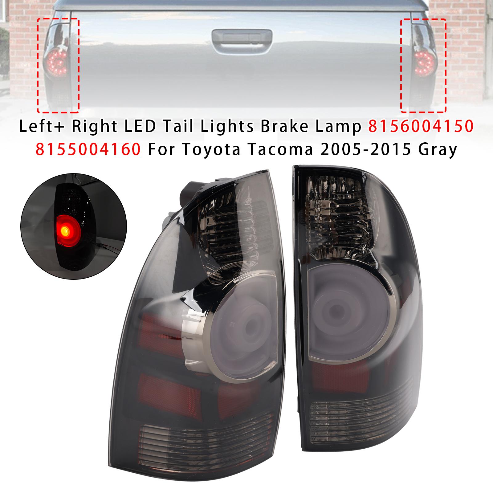 LED Tail Lights Brake Lamp 8156004150 8155004160 For Toyota Tacoma 05-2015 Gray
