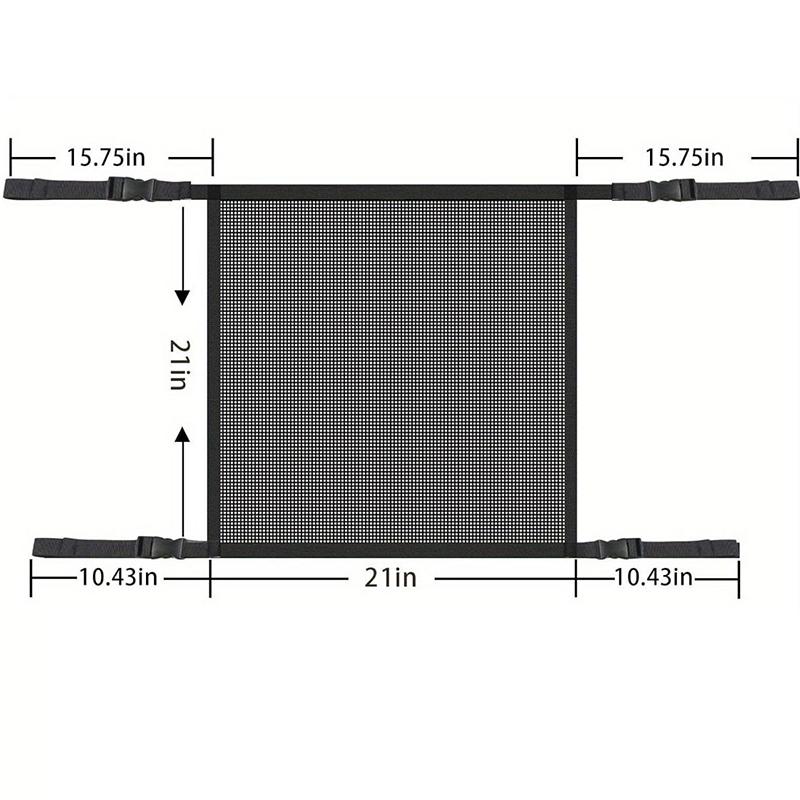 Car Dog Net Barrier, 21x21 In Adjustable Mesh Obstacle Car Dog Barrier Net Car Back Seat Pet Fence Car Pet Isolation Protectiv