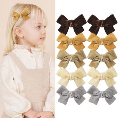 Hair Clip Hair Accessories Girls Multi-color Clip Girls 3inch Hair Bow Metal Hair Clip Bar Baby Girls Hair Accessories Factory