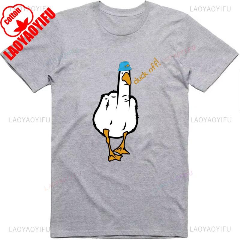 Mens Funny T-Shirt Rude Seagull Design Regular Fit Tee Women Men Print Cartoon Graphic T Shirts Breathable Workout