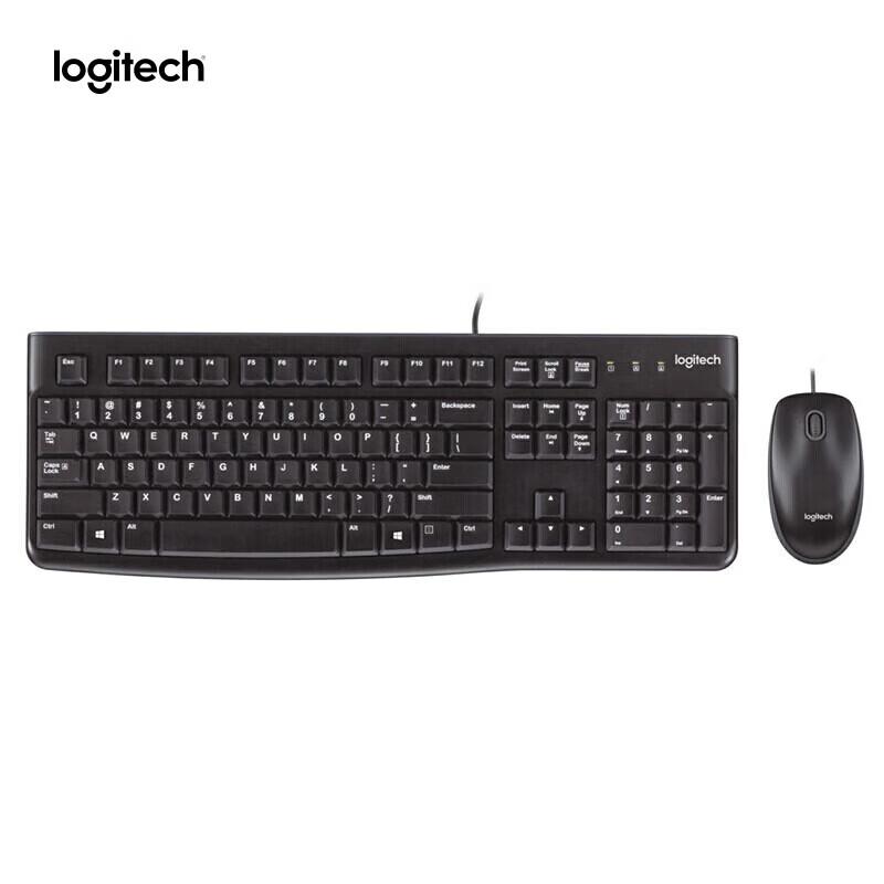 

Logitech MK120 Full-Size Wired Keyboard and Mouse Combo