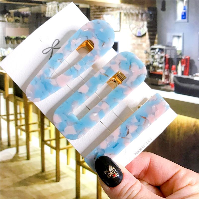 Koreanisches trendiges buntes Acetat 3-teiliges Haarspangen-Set Haarnadel für Frauen Mädchen Haarspangen Zubehör Schmuck Haarklammer Kopfbedeckung
