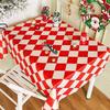 Festive Red Plaid Tablecloth for Christmas, New Year, & Weddings