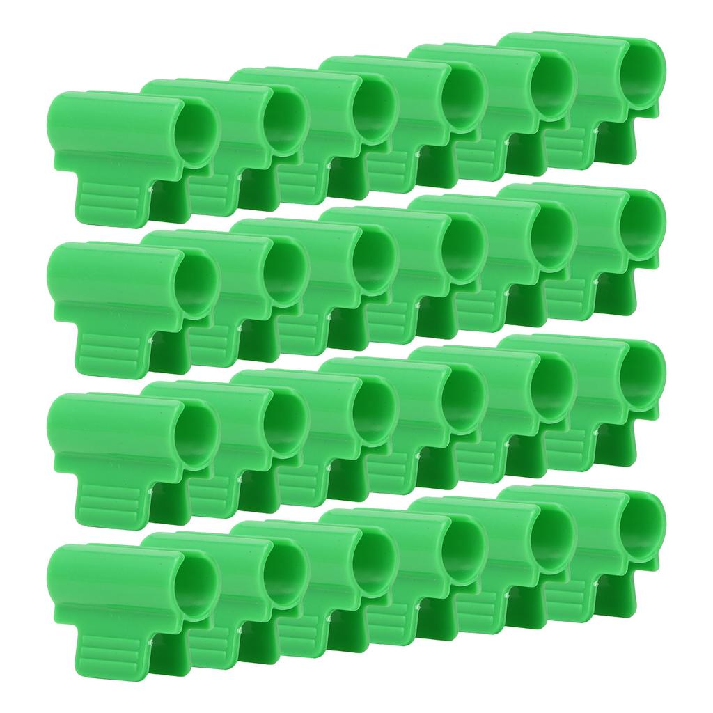24pcs Greenhouse Clamps Single Head Row Cover Netting Tunnel Hoop Clips Insect Proof Shed Film Shading Net Rod Clips