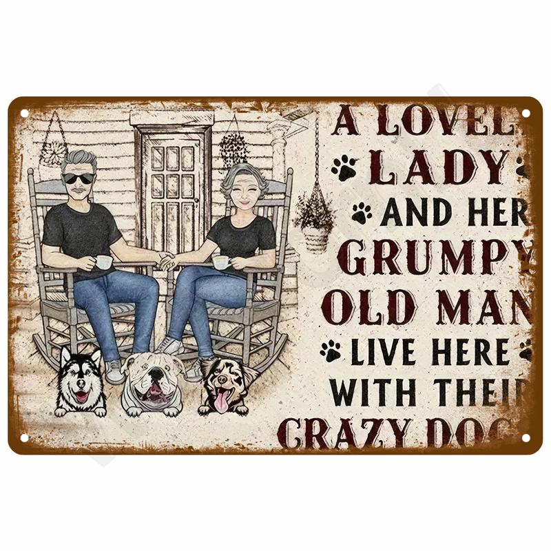 Vintage Metal Plate Tin Sign Plates Bar Retro Metal Sign Wall Art Mural Aesthetic Room Home Decor Items Poster Garage Decorat