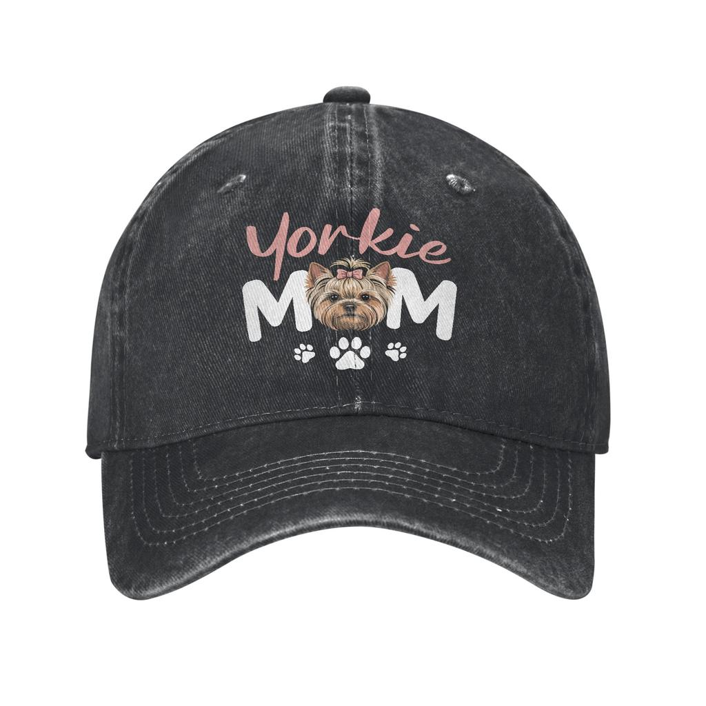 Retro Yorkshire Terrier Yorkie Dog Japanese RaUnisex Noodles Baseball Cap Unisex Style Distressed Cotton Headwear Running Hats Cap