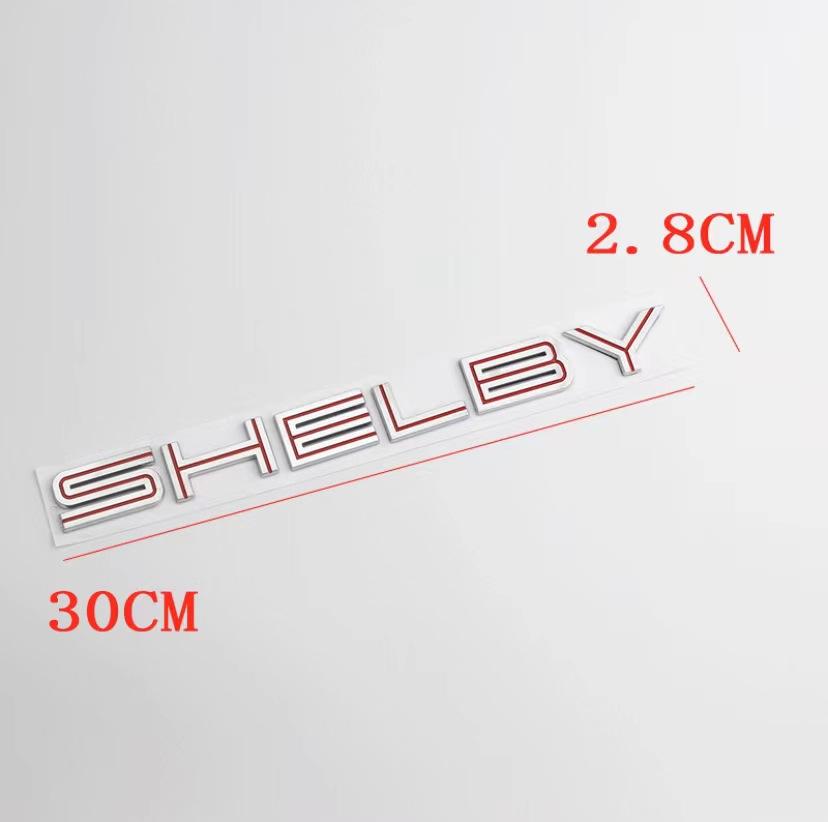 1X 3D ABS Silver Black Red SHELBY Emblem Car Badge Haed Decal For SHELBY Stikcer Accessories