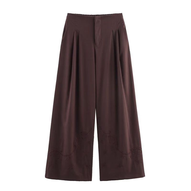 Kaslead New Women clothes Western Style Fashion Embroidery Backless Top Trousers 0881036 0881406