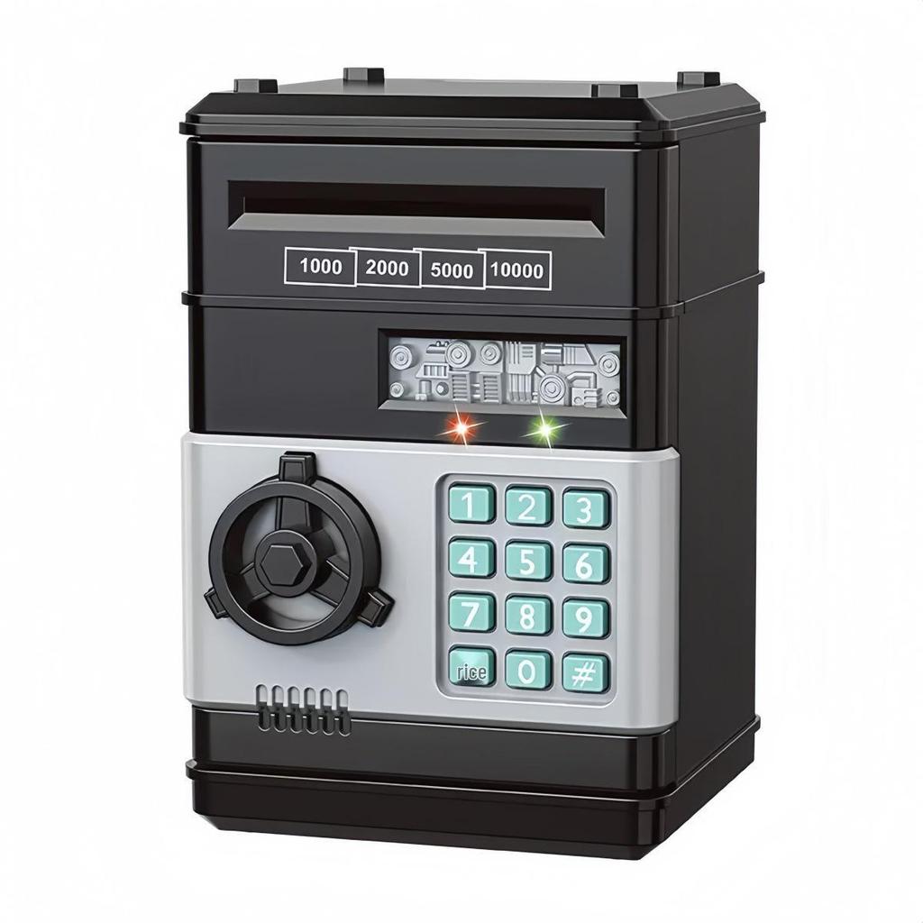 Creative Music ATM Password Money Safe - Large Capacity Savings Deposit Box
