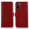 For OnePlus Nord CE 5G/Ace 5 Racing 5G Case RFID Blocking Wallet Crocodile Texture Genuine Cow Leather Phone Cover