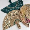 Straw Fan, Handmade Seaweed Fan, Wall Hanging Fan, Color Decorative Fan, Summer Hand Crank Fan, Futon Fan