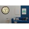 Wood & Glass Wall Clock, 12 inch, Silent Movement, Easy Time Reading, with Installation Tools