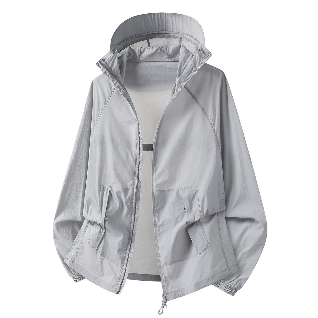 Summer new outdoor sunscreen clothing ultra-light and quick-drying anti-ultraviolet ice silk cool and breathable men's and women's sunscreen clothing