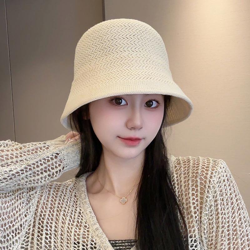 Summer Straw Hat Girls Light Sun Protection Versatile Sun Hat Japanese Simple Breathable Bucket Hat Straw Woven High End Fisherman Hat