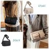 A-fua Women's Small Nylon Underarm Messenger Bag, 2-Way Crossbody Bag (Black)
