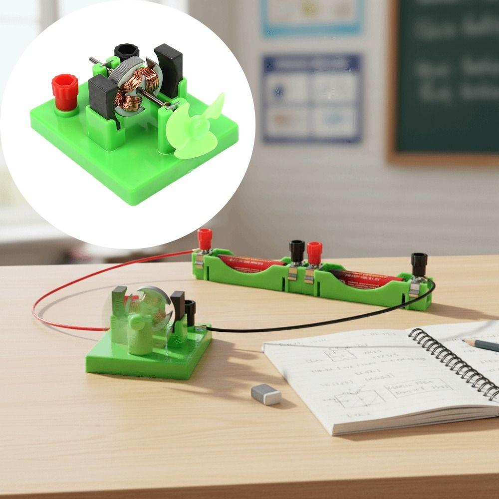 Green Color DC Electrical Motor Model ABS+Metal Construction Science Experiment Toy  School Physics