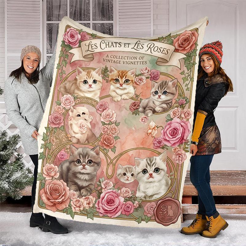 Birds Flowers Flannel Fleece Blanket Cozy Warm Throw Blanket For Couch Bed Travel All Season Use
