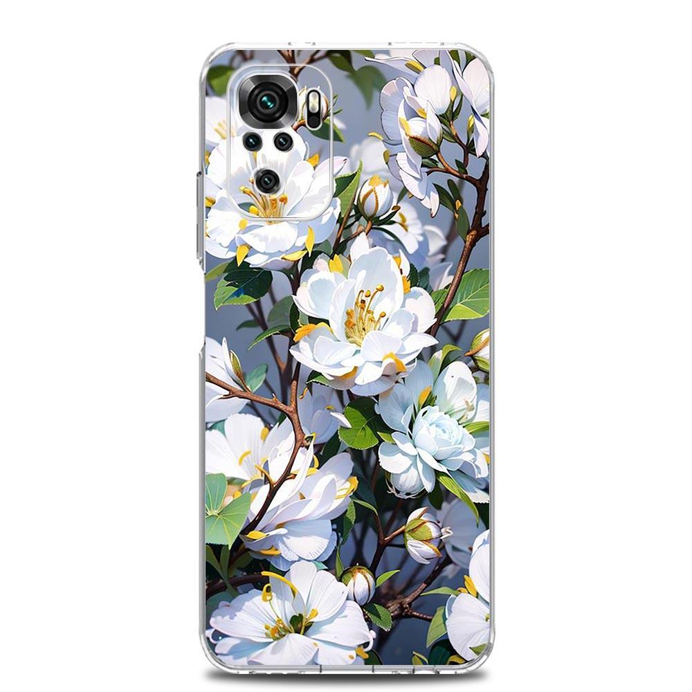 Cherry Blossom Tree Phone Case For Xiaomi Redmi Note 13 12 5G 9S 9 8 10 11 Pro Plus 4G 9T 13C 12C10C 9C 9A 7 Pro Clear Cover