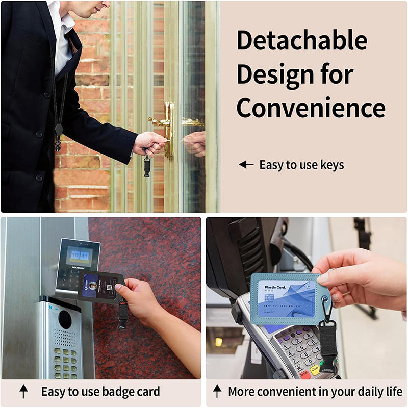 Heavy-Duty Hexagonal Adjustable Metal Hook Round Rope Strap Safety Buckle Removable Buckle Hanging Neck Employee Business Card Holder