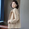 Mom's Elegant Wool Lapel Coat for Middle-Aged & Elderly Women - Autumn/Winter Fashion