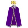 Halloween King & Prince Cape Set: Parent-Child Cloak, Crown & Scepter for Parties & Performances