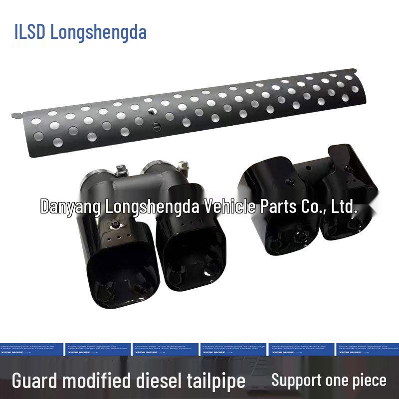 Suitable for Guardian Diesel Edition, Square Four-Outlet Tailpipe (90/110/130 First & Second Gen Exhaust)