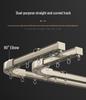 Jianmei 2.6mm Thick Silent Curtain Track with Bendable Heavy Duty Aluminum Alloy Rail and Guide Bearing Wheel.