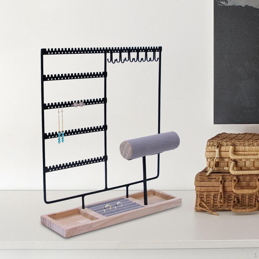 Earrings Display Organizer Rack for Jewelry Storage And Necklace Holder