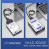 2.5" 3.5" USB 3.0 To Sata 3 Adapter Cable USB3.0 Hard Drive Converter Cable For Samsung Seagate WD 2.5 3.5 inch HDD SSD