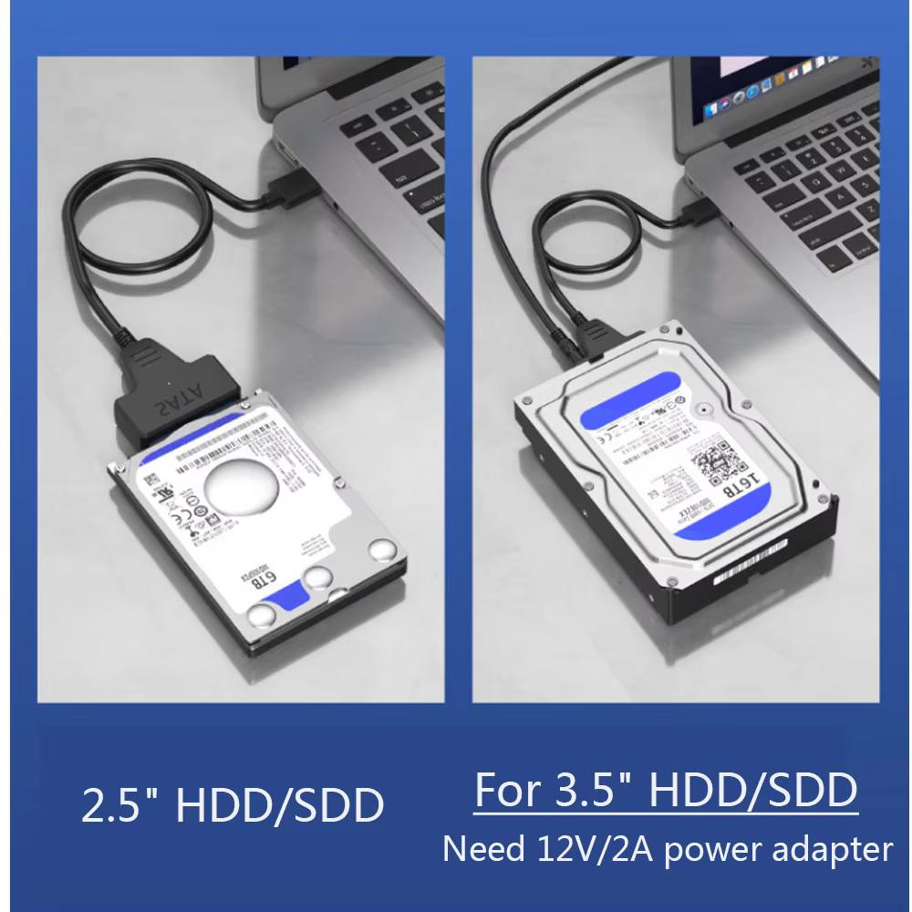 2.5" 3.5" USB 3.0 To Sata 3 Adapter Cable USB3.0 Hard Drive Converter Cable For Samsung Seagate WD 2.5 3.5 inch HDD SSD
