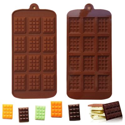12 löcher Waffel Schokolade Silikon Formen Silikon Schokolade Formen für Backen Backformen Tablett Kuchen Formen