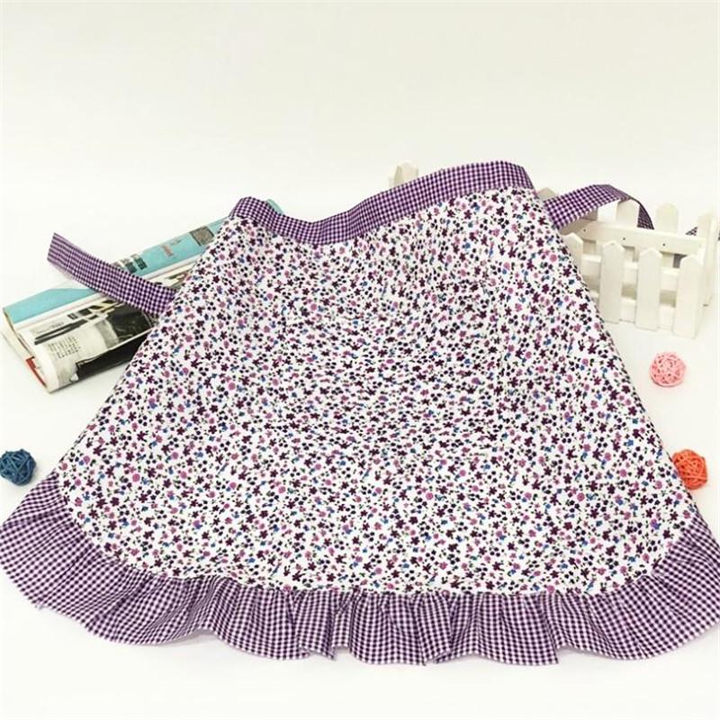 

Short Waist Kitchen Apron Lace Half Waist Bib Maid Costume With Kitchen Party Favors For Women Waitress зелёный