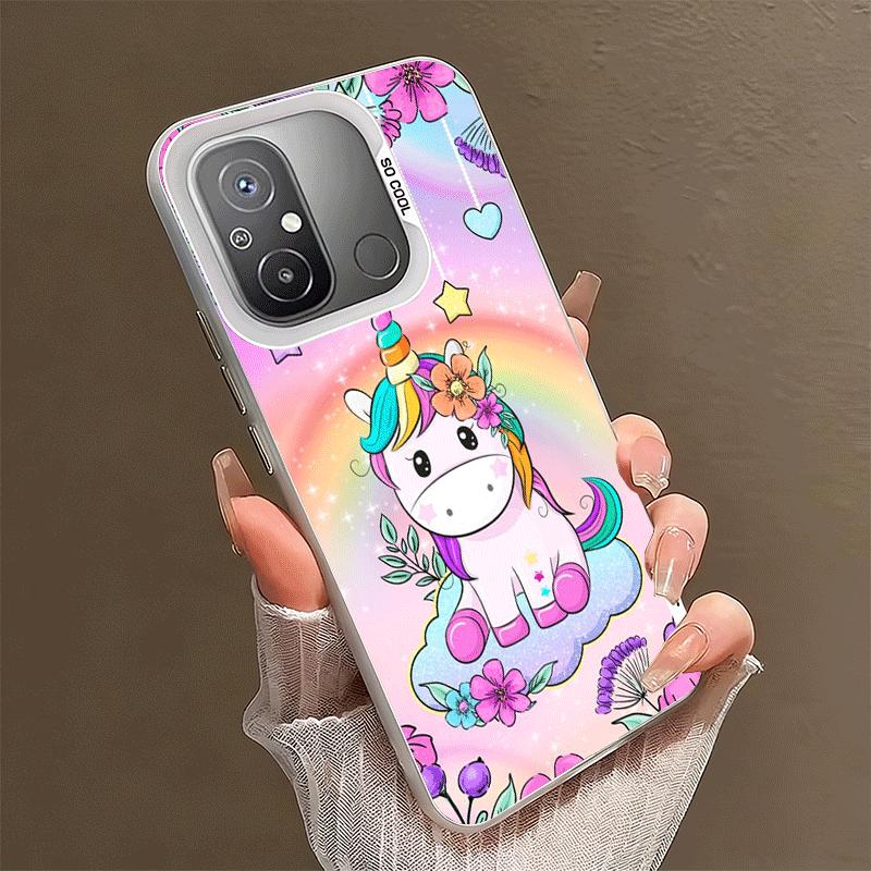 Pink Unicorn Rainbow Shockproof Phone Case for Xiaomi Poco X7 X6 X5 X3 Pro F7 Ultra M8 Redmi 15C 15 14C 13C 12C 10C 13 12 10