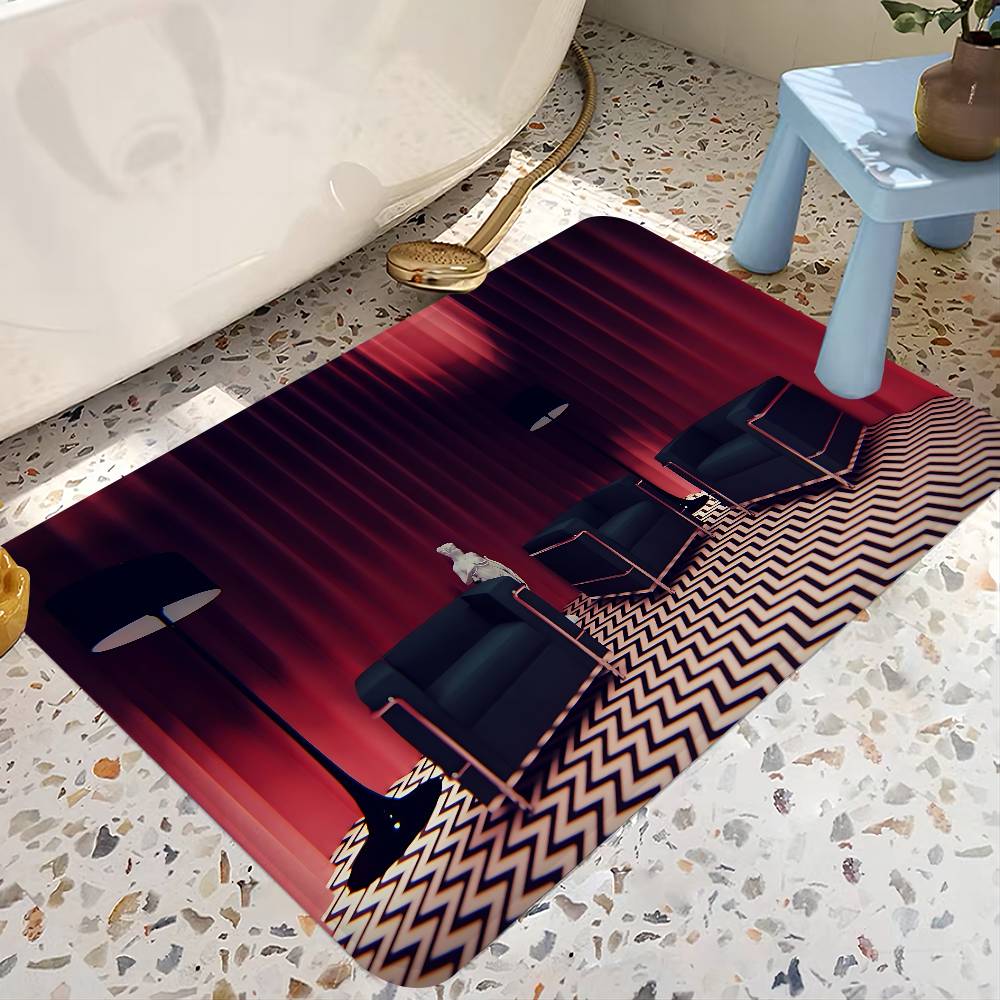 Thriller T-Twin TV P-Picos Alfombrilla de Baño Retro Múltiple Elección Alfombra de Sala de Estar Cocina Alfombrillas Antideslizantes para Mesita de Noche