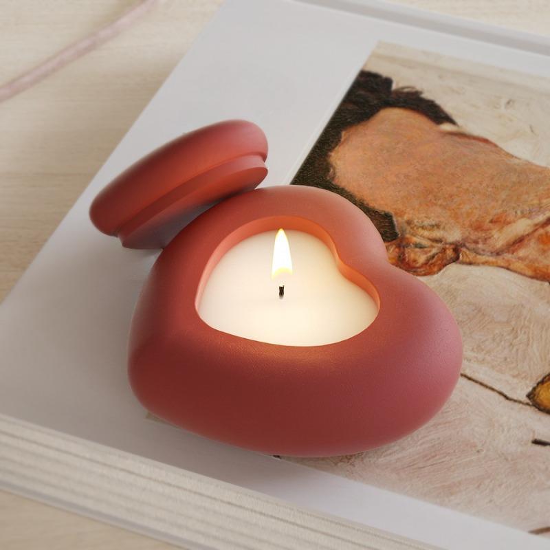 DIY Crystal Dropping Resin Gypsum Love Storage Can Aromatherapy Candle Cup Candle Stand Silicone Mold