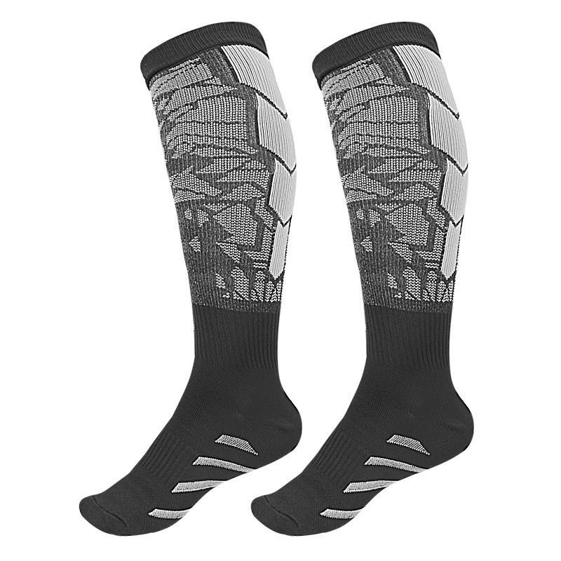 Sports Long Tube Pressure Socks Striped Contrasting Color Breathable Skin-friendly Elastic Fit Running Cycling Leggings Socks