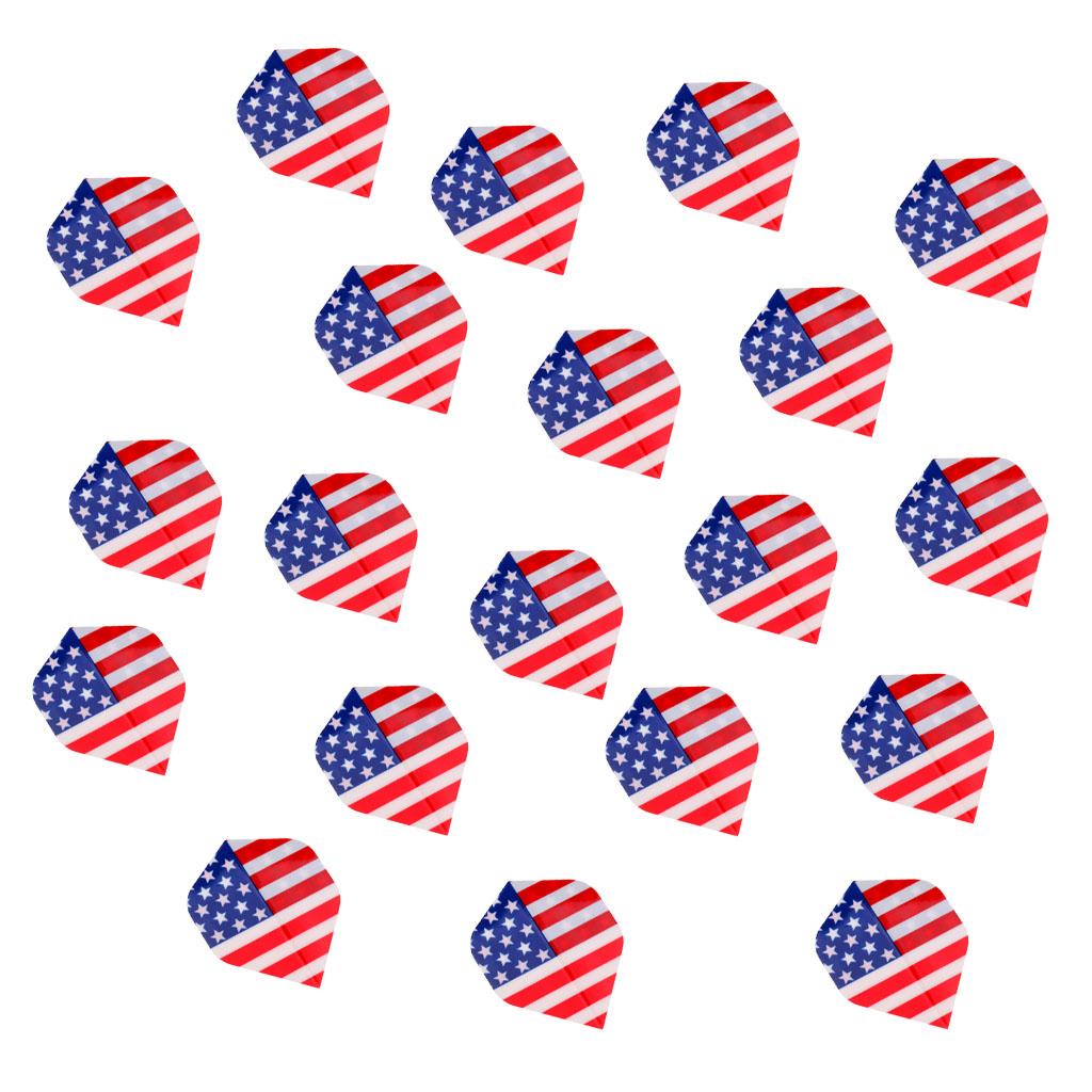 

Pack of 20 flights flights standard for darts, national flag pattern